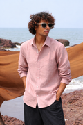 Sandstone Pink Men's Linen Shirt